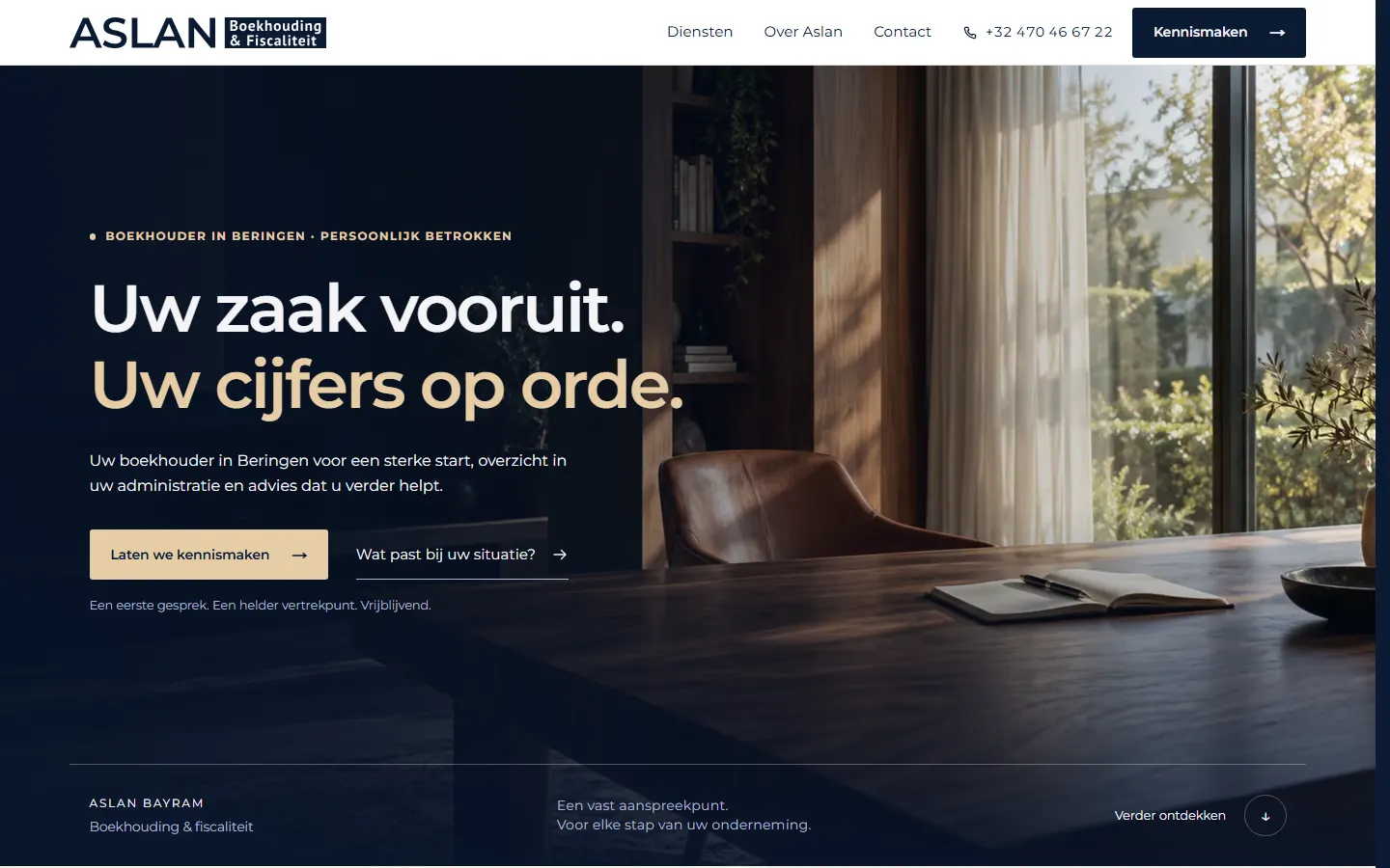 Website van Aslan Boekhouding
