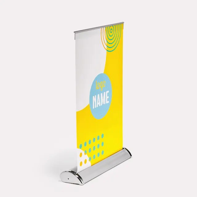 Mini roll-up banners