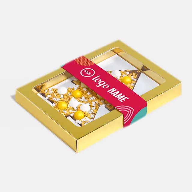 Chocolade kerstbomen met sleeve