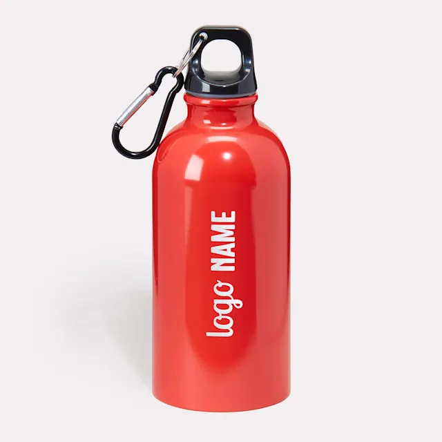 Roestvrijstalen fles met karabijnhaak 400ml