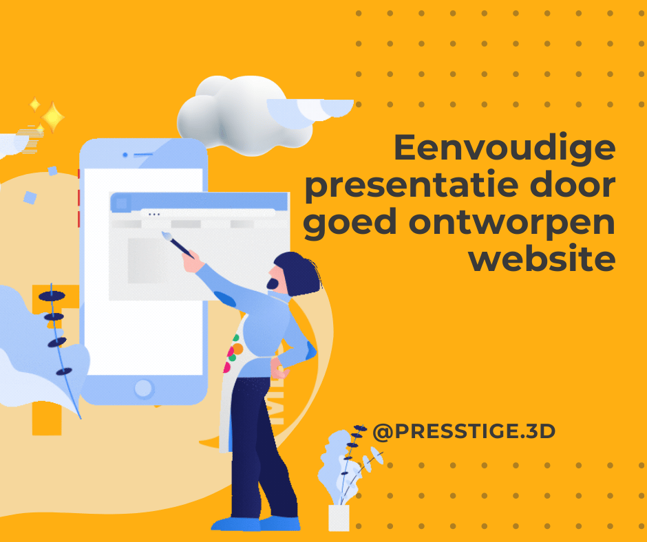 Eenvoudige presentatie door goed ontworpen website