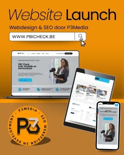 P3Media webdesign portfolio – PBI Check website Beringen